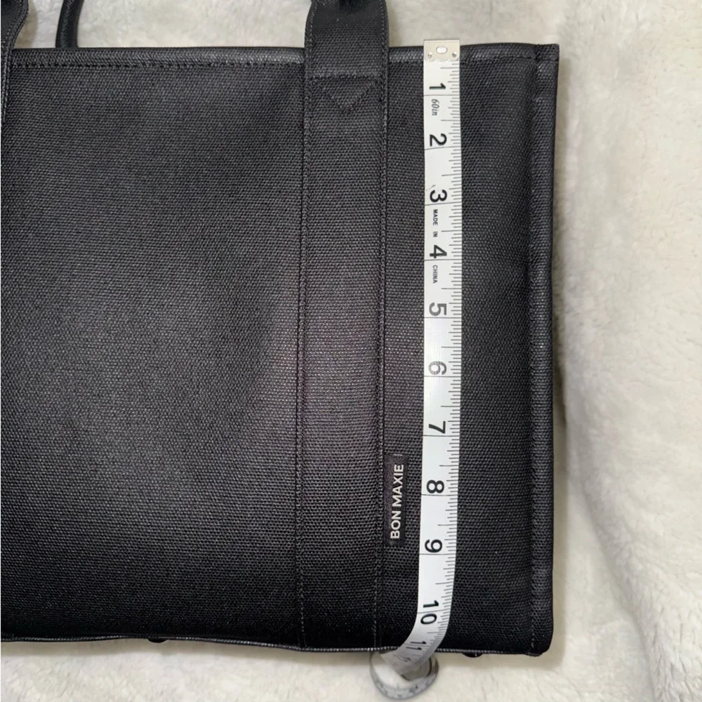 Bon Maxie Small Bon Vivant Tote Black Coated Canvas